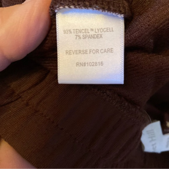 NWT Garnet Hill Women’s Wide Leg Comfort Trousers Relaxed Stretchy Brown Size S - Picture 7 of 9